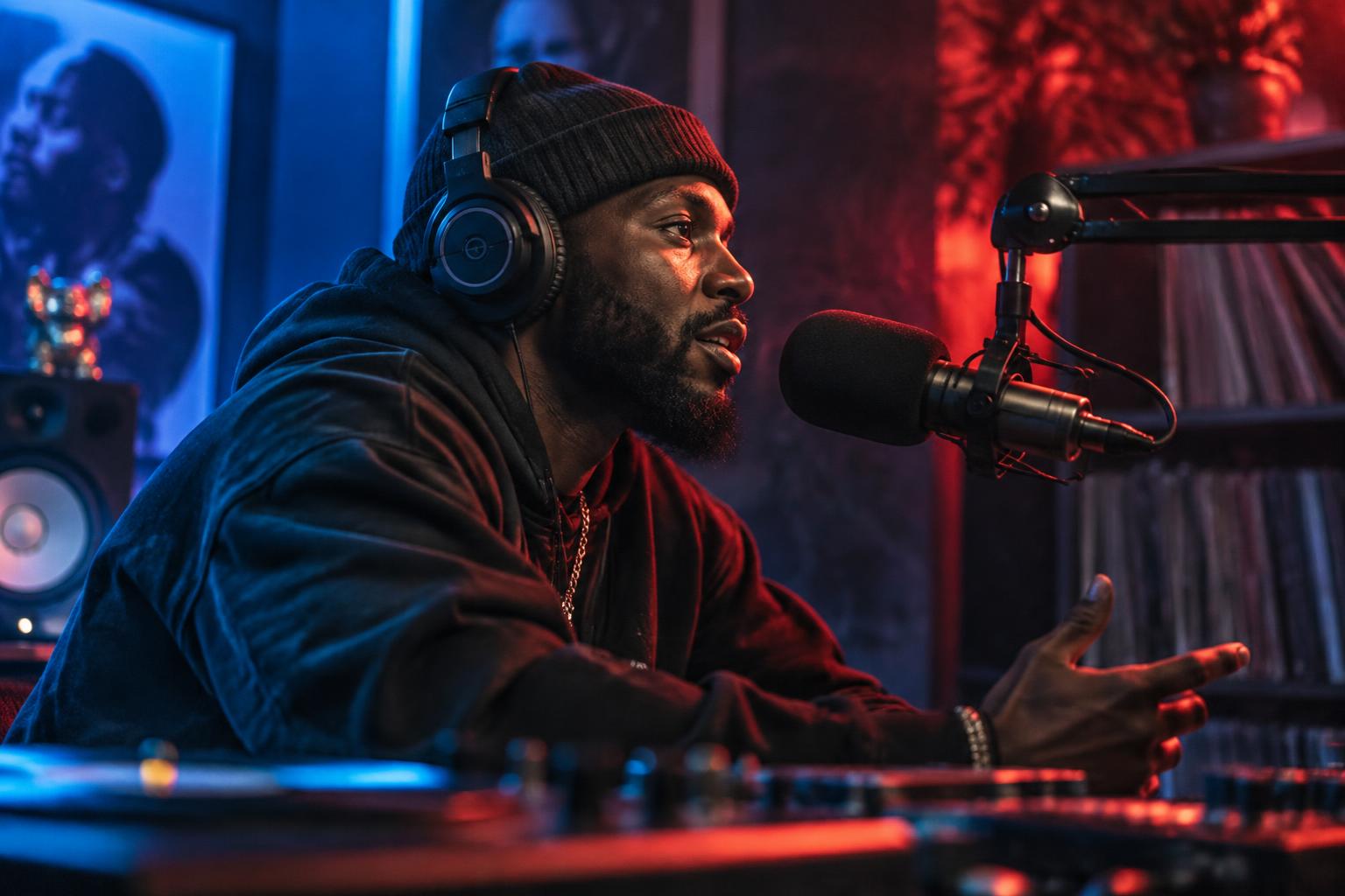 BigTime Thoughts host recording in the studio